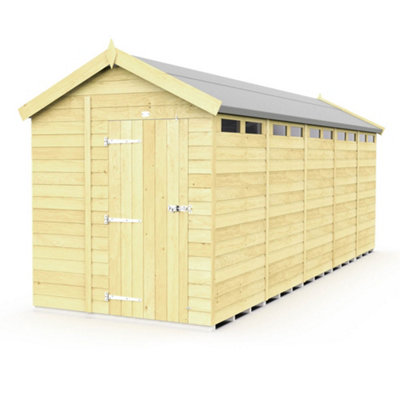 Diy Sheds 6X20 Apex Security Shed - Single Door