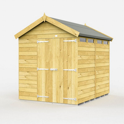 Diy Sheds 7X8 Apex Security Shed - Double Door