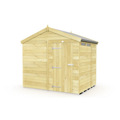 Diy Sheds 8X7 Apex Security Shed - Single Door