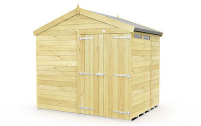Diy Sheds 8X7 Apex Security ShedDouble Door from B&Q