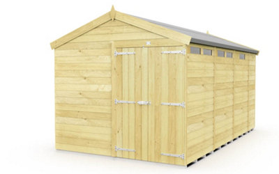 Diy Sheds 8X13 Apex Security ShedDouble Door from B&Q