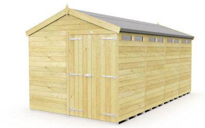 Diy Sheds 8X16 Apex Security ShedDouble Door from B&Q