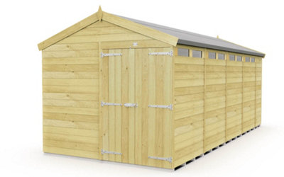Diy Sheds 8X18 Apex Security ShedDouble Door from B&Q