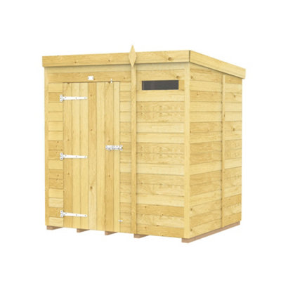Diy Sheds 6X5 Pent Security ShedSingle Door from B&Q