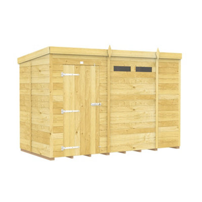 Diy Sheds 10X5 Pent Security Shed - Single Door