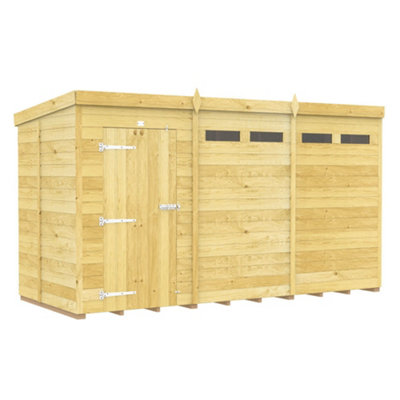 Diy Sheds 12X5 Pent Security Shed - Single Door