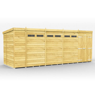 Diy Sheds 18X6 Pent Security ShedDouble Door from B&Q