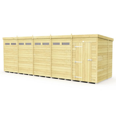 Diy Sheds 20X6 Pent Security Shed - Single Door