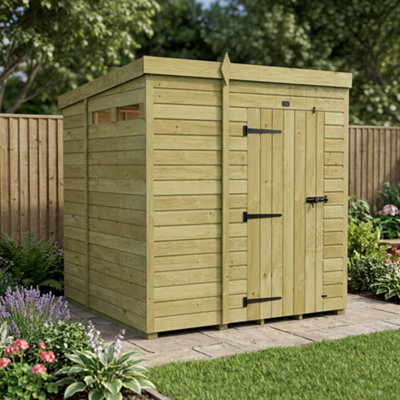 B&Q -  Total Sheds 5Ft X 7Ft Pent Security ShedDouble Door
