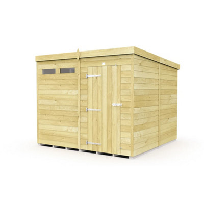 Diy Sheds 8X8 Pent Security Shed - Single Door