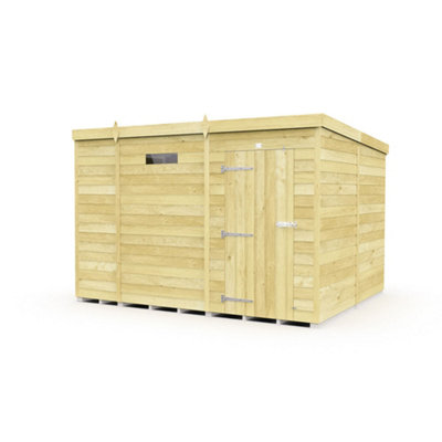 Diy Sheds 9X8 Pent Security Shed - Single Door