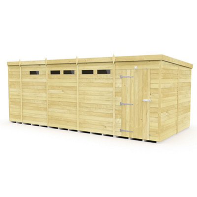 Diy Sheds 17X8 Pent Security ShedSingle Door from B&Q