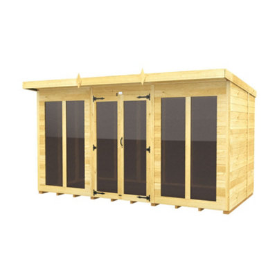 Diy Sheds 12X5 Pent Summer House (Full Height Window) from B&Q