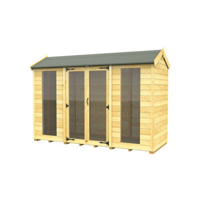 Diy Sheds 4X10 Apex Summer House (Full Height Window)