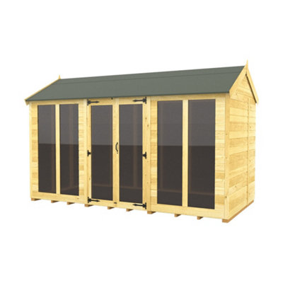 Diy Sheds 5X12 Apex Summer House (Full Height Window)