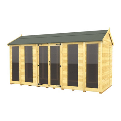 B&Q -  6X14 Apex Summer House (Full Height Window)