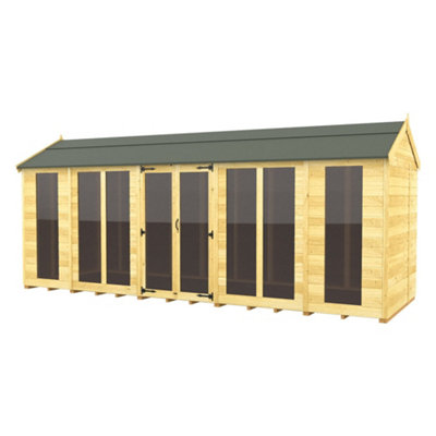 B&Q -  7X18 Apex Summer House (Full Height Window)