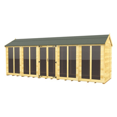 B&Q -  7X20 Apex Summer House (Full Height Window)