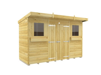 Diy Sheds 10X4 Pent Summer Shed Loglap-30014 