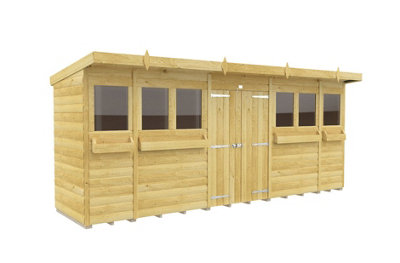 Diy Sheds 16X4 Pent Summer Shed Loglap