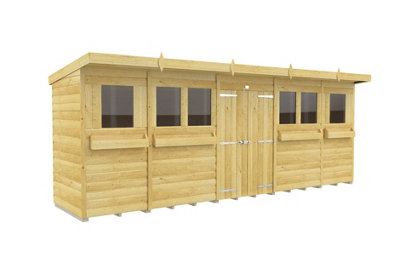 Diy Sheds 18X4 Pent Summer Shed Loglap