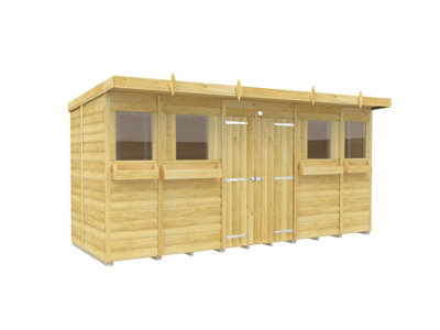 Diy Sheds 14X5 Pent Summer Shed Loglap