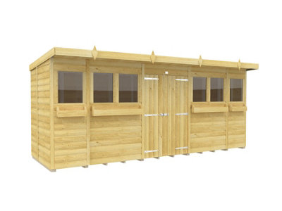 Diy Sheds 16X5 Pent Summer Shed Loglap from B&Q