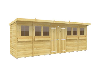 B&Q -  18X5 Pent Summer Shed Loglap