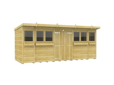 Diy Sheds 16X6 Pent Summer Shed Loglap