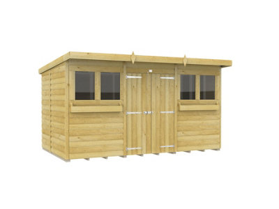 Diy Sheds 12X7 Pent Summer Shed Loglap