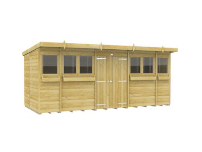 Diy Sheds 16X7 Pent Summer Shed Loglap