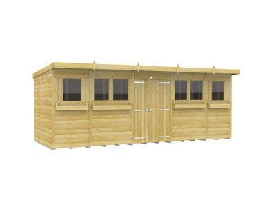 Diy Sheds 18X7 Pent Summer Shed Loglap