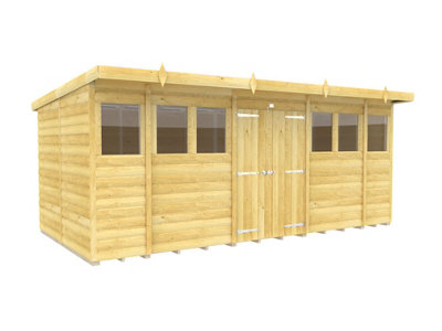 Diy Sheds 16X8 Pent Summer Shed Loglap