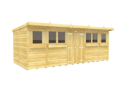 Diy Sheds 18X8 Pent Summer Shed Loglap