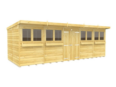 Diy Sheds 20X8 Pent Summer Shed Loglap