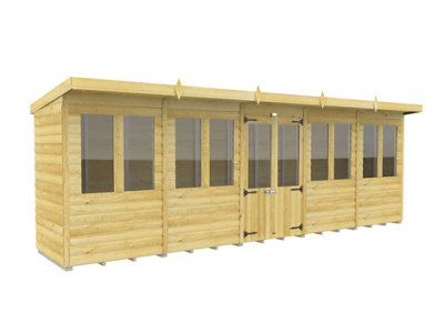 Diy Sheds 20X4 Pent Summer House Loglap