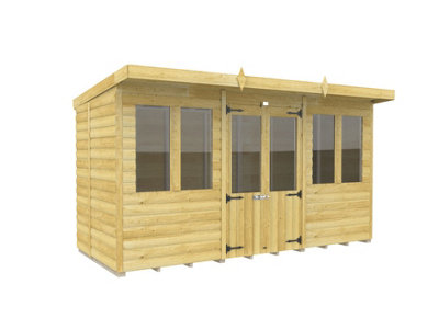 Diy Sheds 12X5 Pent Summer House Loglap from B&Q