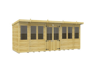 Diy Sheds 16X5 Pent Summer House Loglap