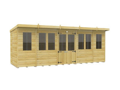 Diy Sheds 18X5 Pent Summer House Loglap