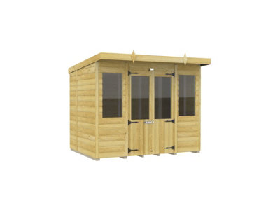 Diy Sheds 8X6 Pent Summer House Loglap from B&Q
