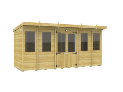 Diy Sheds 14X6 Pent Summer House Loglap