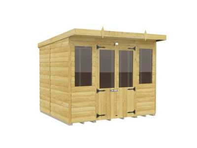 Diy Sheds 8X7 Pent Summer House Loglap from B&Q