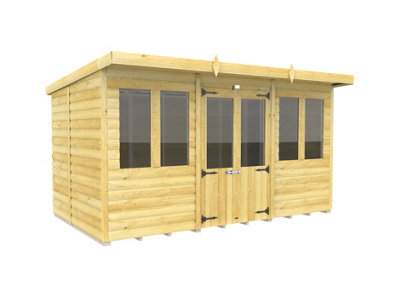 Diy Sheds 12X7 Pent Summer House Loglap