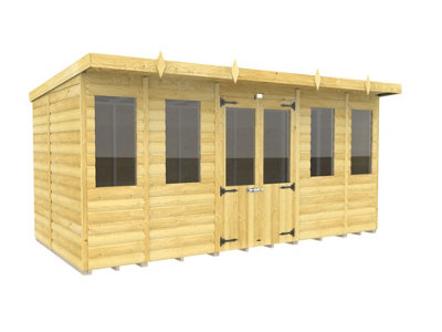 Diy Sheds 14X7 Pent Summer House Loglap