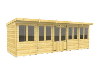 Diy Sheds 20X7 Pent Summer House Loglap