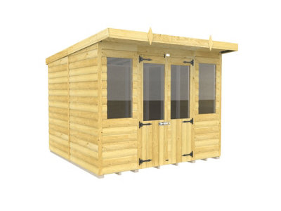 Diy Sheds 8X8 Pent Summer House Loglap