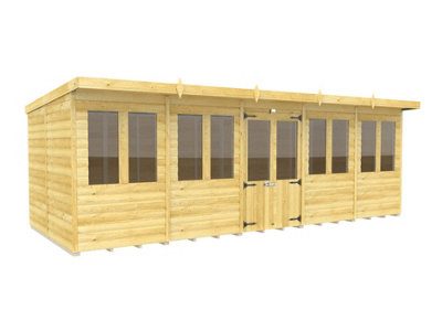 Diy Sheds 20X8 Pent Summer House Loglap