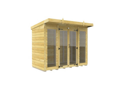 Diy Sheds 8X4 Pent Summer House Loglap (Full Height Window)-30083 