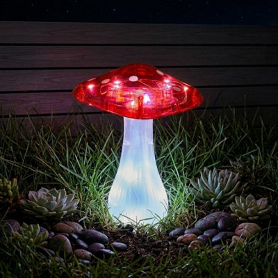 Lunaria Magic Mushroom Solar Stake Light from B&Q