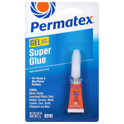 Permatex 82191 Super Gel, Non Drip Formula, Strong Long Lasting Transparent Bond, Fast Acting 1 X 2G
